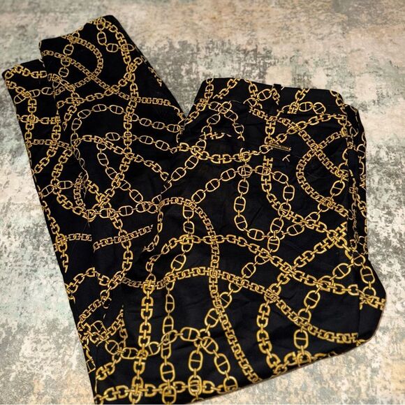 MICHAEL Michael Kors Black Trousers with Gold Chain Design - Picture 7 of 7
